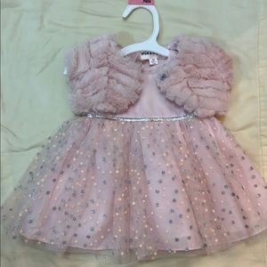 Pink newborn dress with Shaw from Target